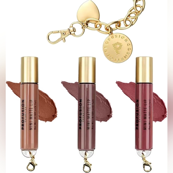 3 Pc Lip Set & Keychain Charm (NEW) - Picture 4 of 5